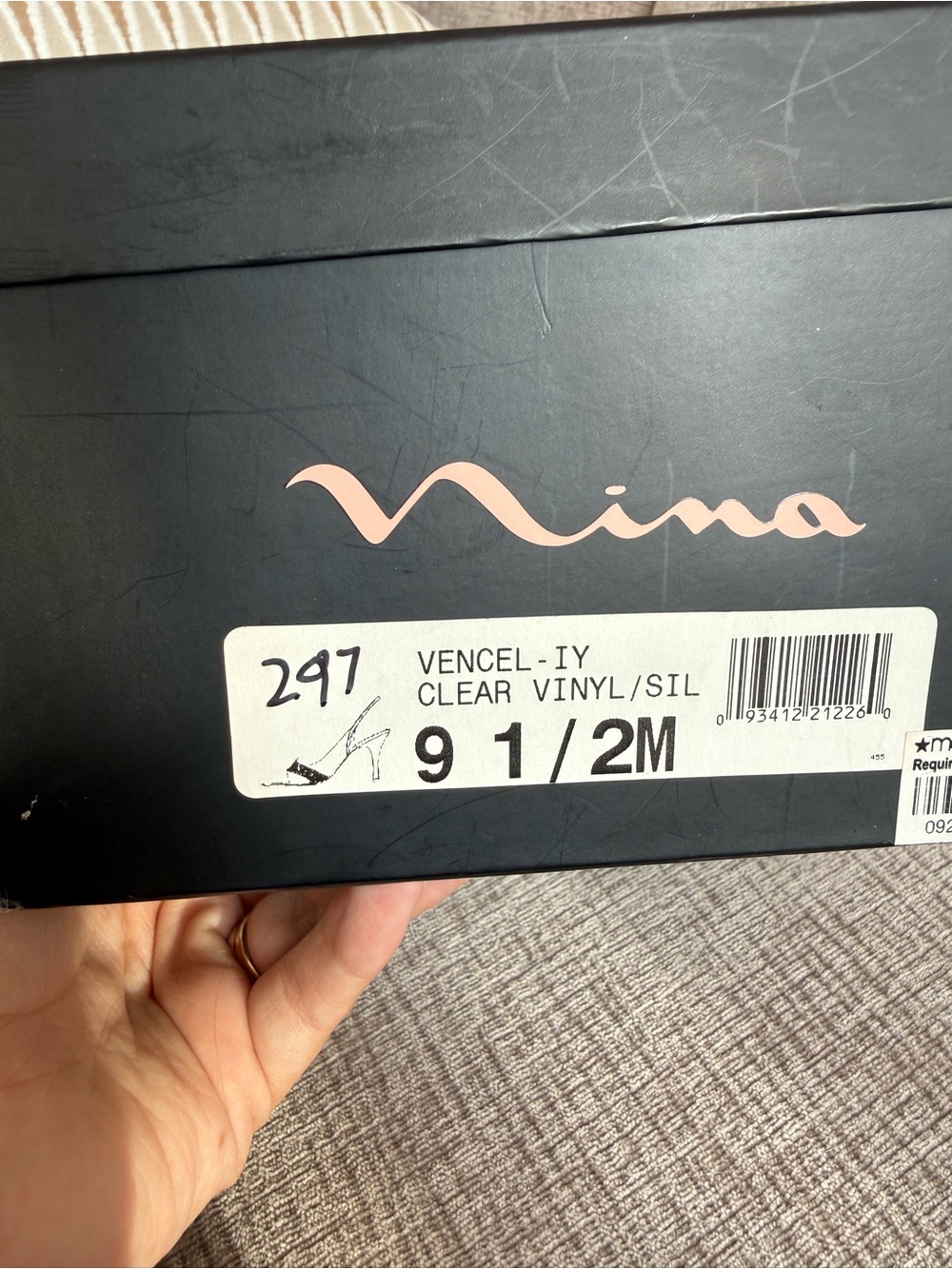 Nina Silver Rhinestone Open-Toe Heels - Picture 5 of 5